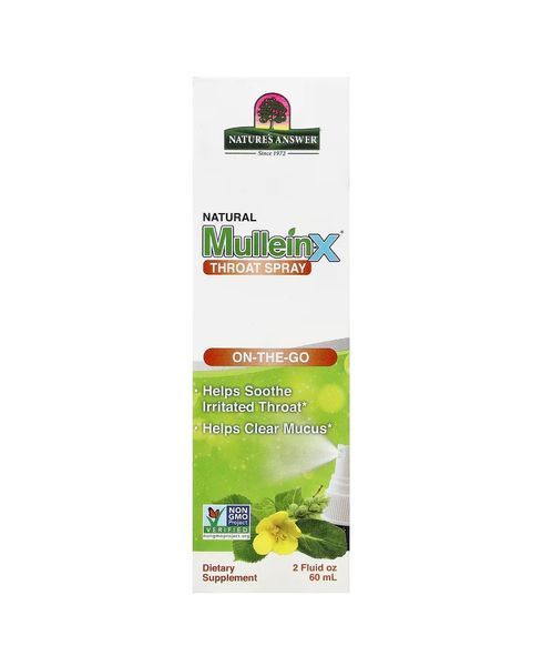 Спрей для горла Natural Mullein-X&reg;, Nature's Answer, 60 мл NTA-26255 фото