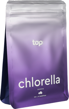 Хлорела в таблетках TOP Spirulina, 100г новий дизайн TOPS-00008 фото