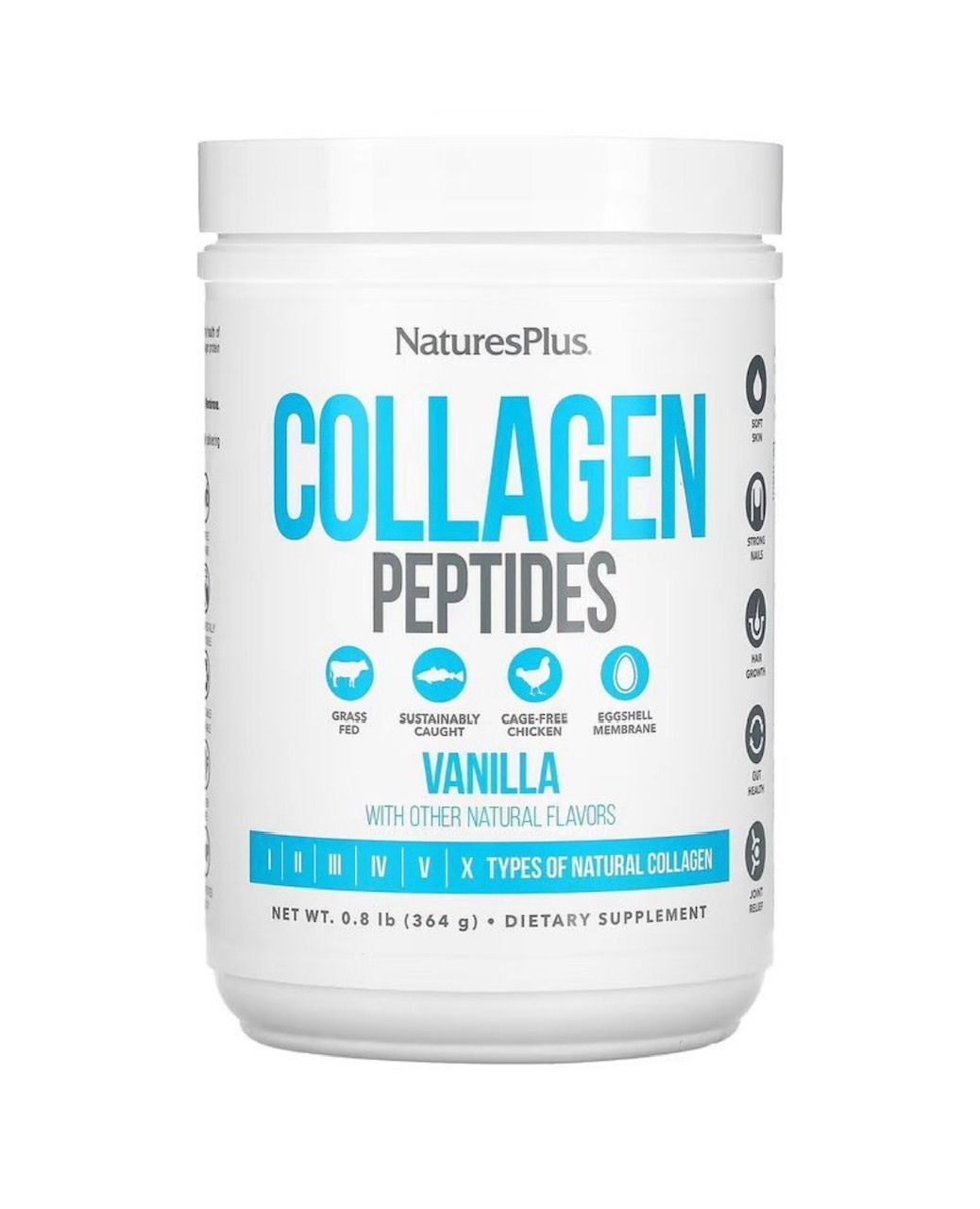 Купити NaturesPlus, Collagen Peptides, Пептиди колагену, Ваніль, 364 г ...