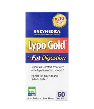 Ферменти для перетравлення жирів Lypo Gold&trade; Enzymedica, 60 капсул ENZ-98130 фото