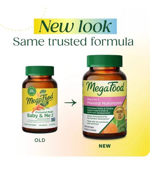 MegaFood, Baby & Me 2&trade;, мультивитамины для беременных, 60 таблеток MGF-10314 фото