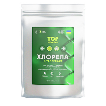 TOP Spirulina, Хлорела в таблетках, 500г TOPS-00005 фото