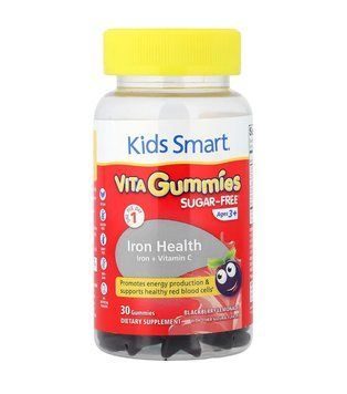 Дитяче залізо з вітаміном C Kids Smart VITA Gummies Iron Health, 30 жувальних мармеладок BGL-80586 фото