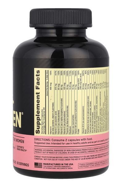 Optimum Nutrition, Opti-Women&reg;, мультивитаминная добавка для активных женщин, 120 капсул OPN-02452 фото